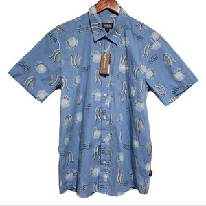 Patagonia Go-To Shirt Hobson Spaced: Lago Blue Size Medium NWT